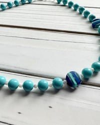 Image 3 of Light Blue Beaded Necklace