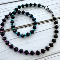 Image 3 of Black Jade and Rainbow Hematite Necklace