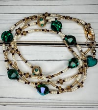 Image 5 of Green and Gold Beaded Necklace