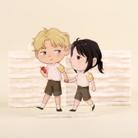 Image 1 of Zeke and Pieck Standee