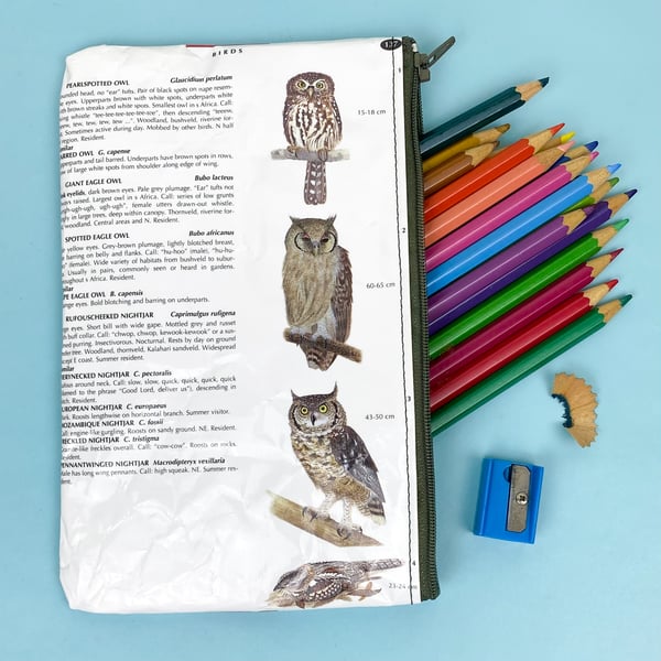 Image of Owl Book Page Pencil Case
