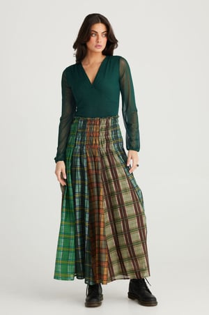 Image of Balmoral Skirt. Highlands Check Print. By Talisman the Label.