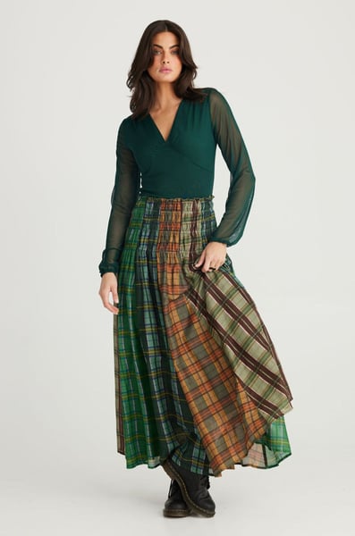 Image of Balmoral Skirt. Highlands Check Print. By Talisman the Label.