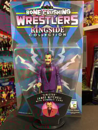 Image 1 of **IN STOCK** LIMITED TO 150 PURPLE JAMES MITCHELL Bone Crushing Wrestlers Ringside Collection Figure