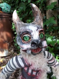Image 2 of Beazlebub, Werewolf  Art Doll, Handmade Horror Doll, Gothic folk Art, Hauntedsoulsartdolls