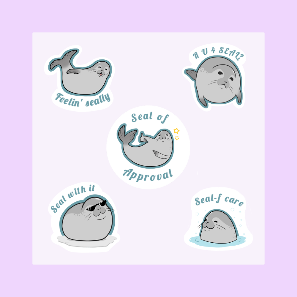 Image of [STICKERS] Seal n' frens sticker sheet