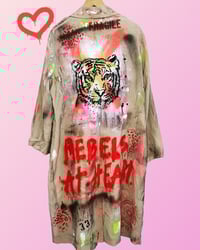 Image 1 of Rebels ¥ unisex ¥ upCyclinG viLLaGe punK¥IbiZa ¥TrenChcoaT¥ festival