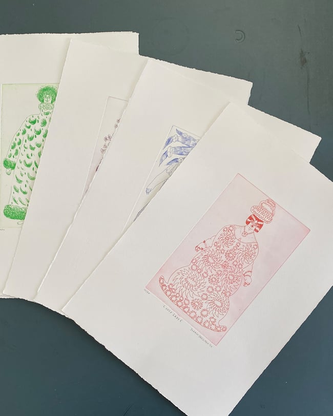 Complete Set of 6 Luvly Ladies (Schäfer Grafik)