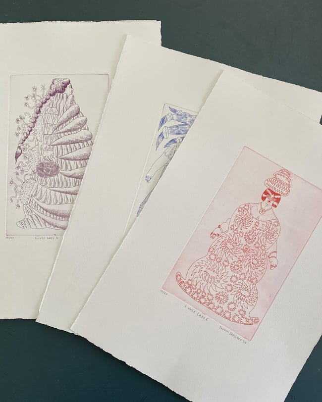 Complete Set of 6 Luvly Ladies (Schäfer Grafik)