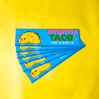 Image 2 of Sticker : Taco sur la route