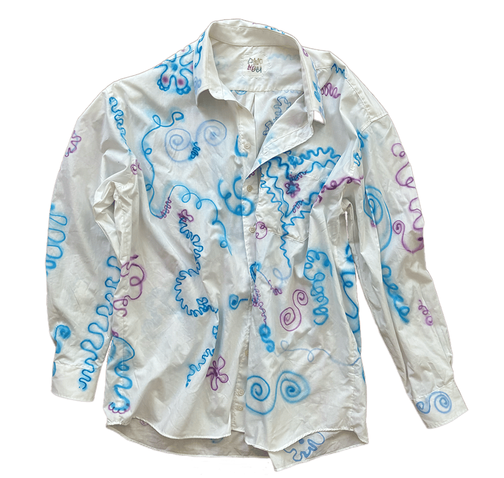 Image of Airbrushed Upcycled Button-up