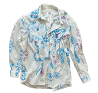 Image 1 of Airbrushed Upcycled Button-up