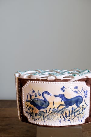 Image of Swan & Whippet - Romantic Vase