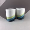 Set de deux tasses à café en porcelaine 73