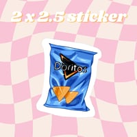 Cool Ranch Cornchips -- 2x2 inches -- Cute Matte Bookish Stickers Monster Fudgers Sticker Bubble Bab