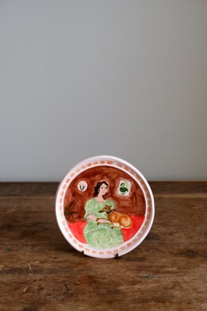 Image of Portrait with Whippet - Small plate