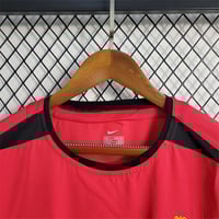 Image 5 of Manchester United Retro 02/04 Long Sleeve Home Jersey