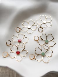 Image 6 of Boucles d'Oreilles NAOLIE - Rouge - Or/Argent