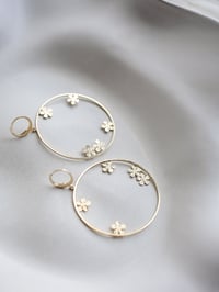 Image 3 of Grandes Boucles d'Oreilles MYRIA RING - Or/Argent