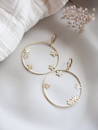 Image 7 of Grandes Boucles d'Oreilles MYRIA RING - Or/Argent