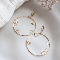 Image 1 of Grandes Boucles d'Oreilles MYRIA RING - Or/Argent