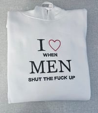 Image 1 of I LOVE MEN GRAPHIC HOODIE