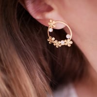 Image 1 of Boucles d'Oreilles IMYRIA - Blanc