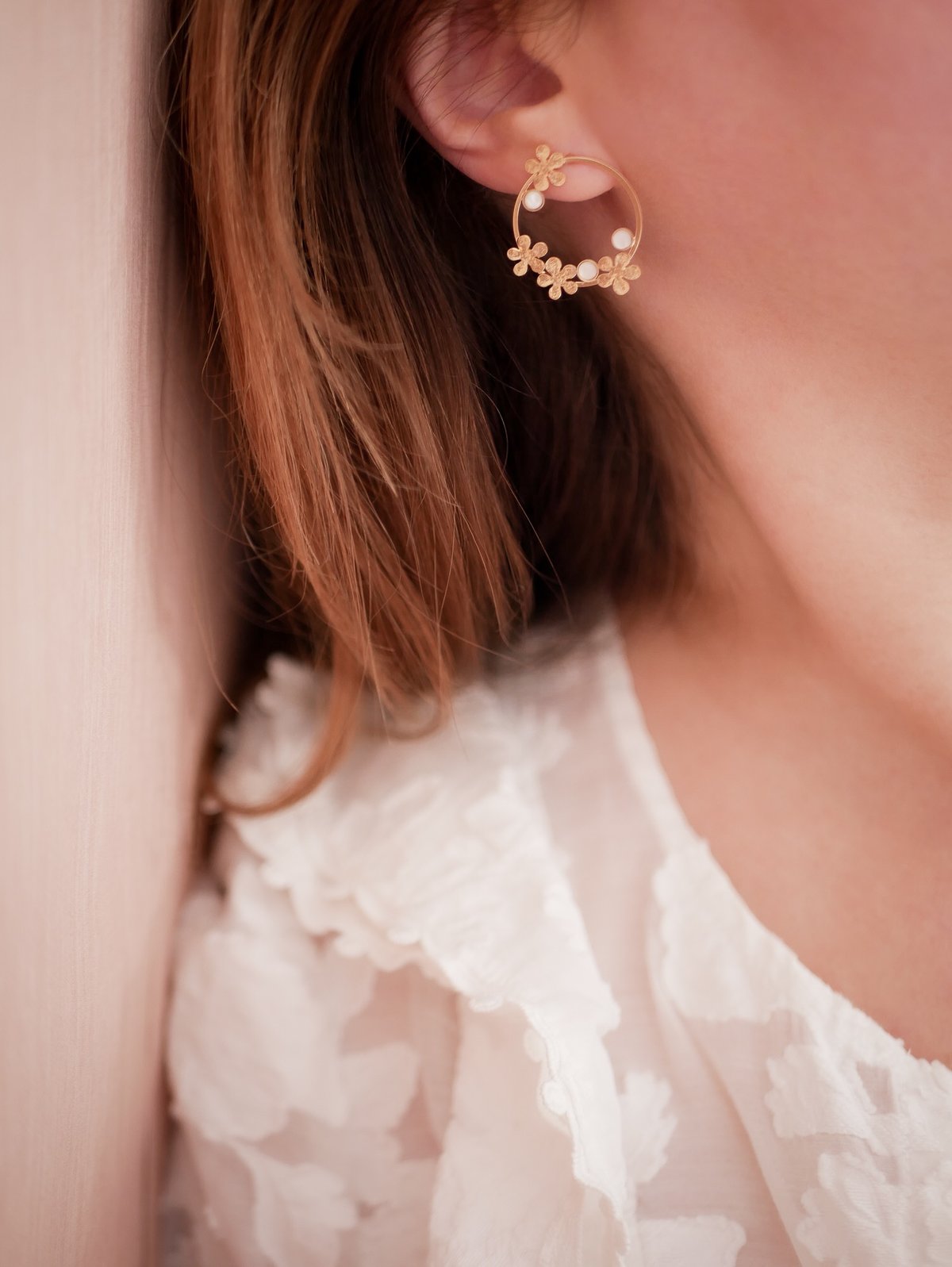 Image of Boucles d'Oreilles IMYRIA - Blanc