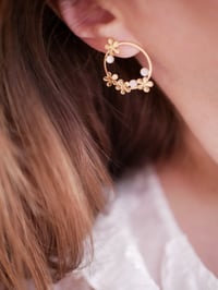 Image 5 of Boucles d'Oreilles IMYRIA - Blanc