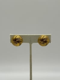 Image 3 of Vintage YSL Clip On Stud Earrings