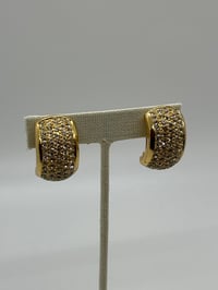 Image 4 of Vintage Christian Dior CZ Clip On Earrings