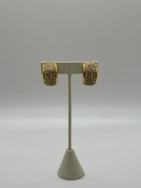 Image 2 of Vintage Christian Dior CZ Clip On Earrings