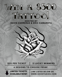 Image 1 of Raffle Ticket - David Carreras & Eric Camarota Tattoo Raffle