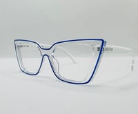 Image 1 of Blue Highlighter Clear Glasses