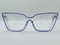 Image 2 of Blue Highlighter Clear Glasses