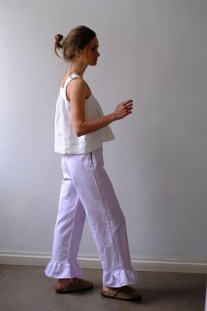 Image of BERTA Linen Tank Top