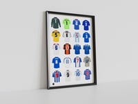 Stockport County Legends Shirts, Pennodraws Art Print