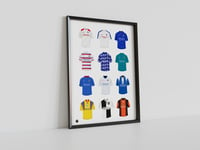 Stockport County 90s Classic Shirts, Pennodraws Art Print