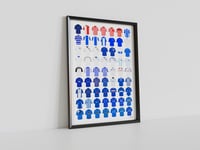 Stockport County Full Shirts History, Pennodraws Art Print