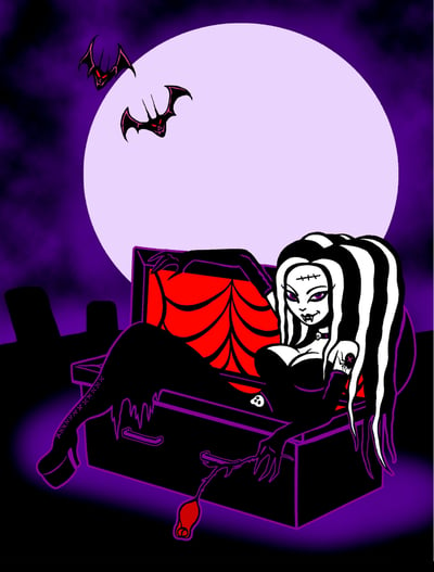 Image of COFFIN CUTIE - signed print