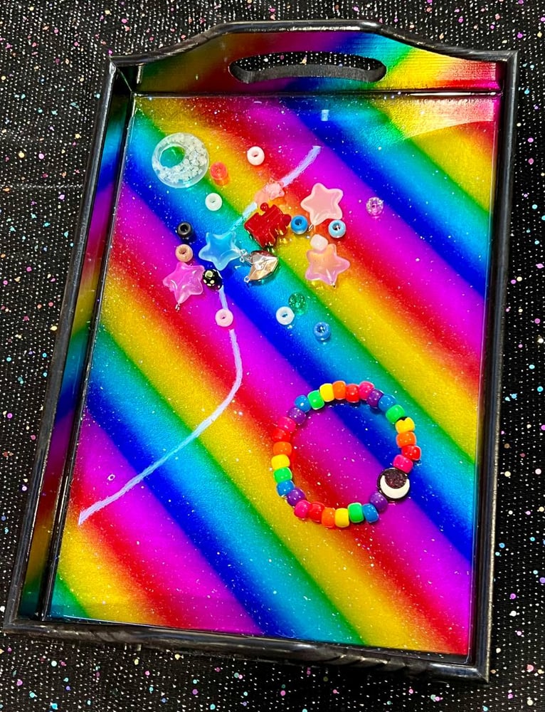 Image of Kandi Tray: XL Rainbow Shimmer B-Grade
