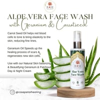 Image 2 of Aloe Vera Face wash with Geranium & Carrot Seed Oil