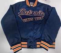 StarHer Jacket ~ Navy Blue (with Vibrant Orange & White Accents)