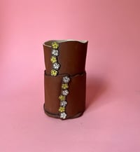Image 2 of 2 tiered stacked vase (yellow)