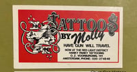 Image 1 of Amsterdam: Tattoo Molly Business Card -original 3x4”  Dutch 1980’s vintage-ke