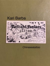 Image 1 of Kari Barba Tattoo Business Card: Twilight Tattoo Parlor-KE