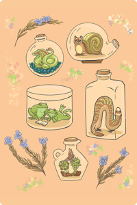 Image 1 of Bottled Creatures Sticker Sheet