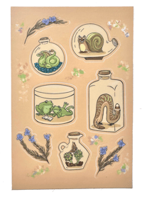 Image 2 of Bottled Creatures Sticker Sheet