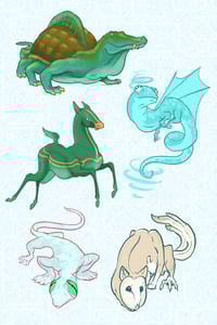 Image 1 of Creatures Sticker Sheet 2