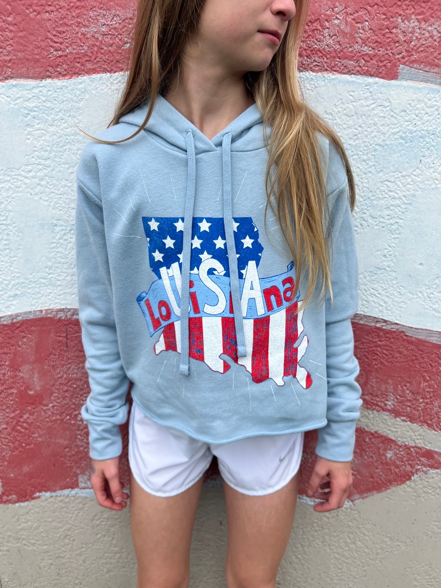 Image of Adult LoUiSiAna Cropped Hoodie
